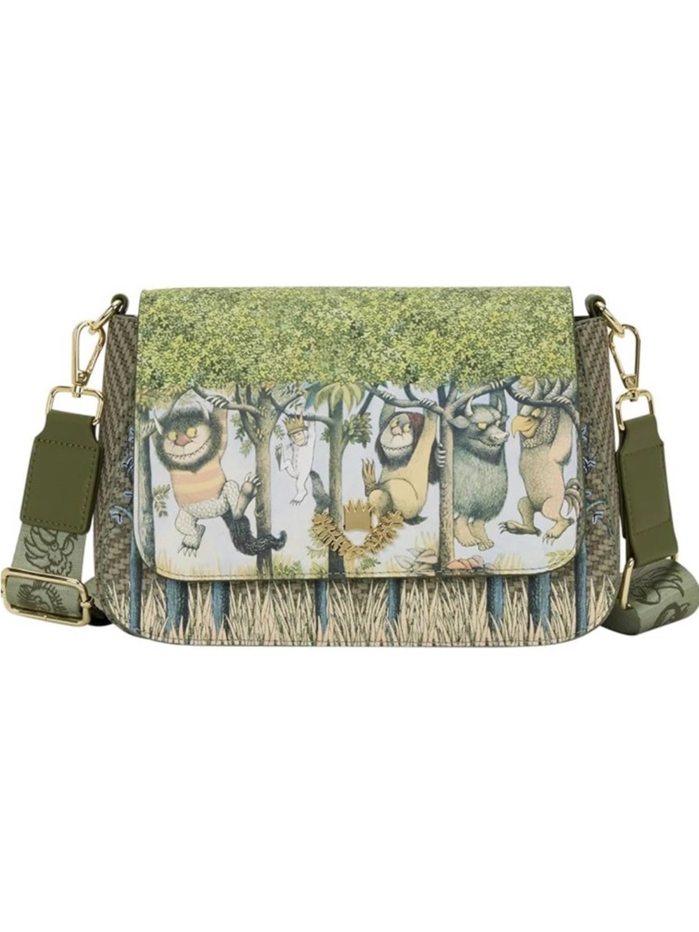 Where the Wild Things Are Crossbody Bag with Detachable Strap